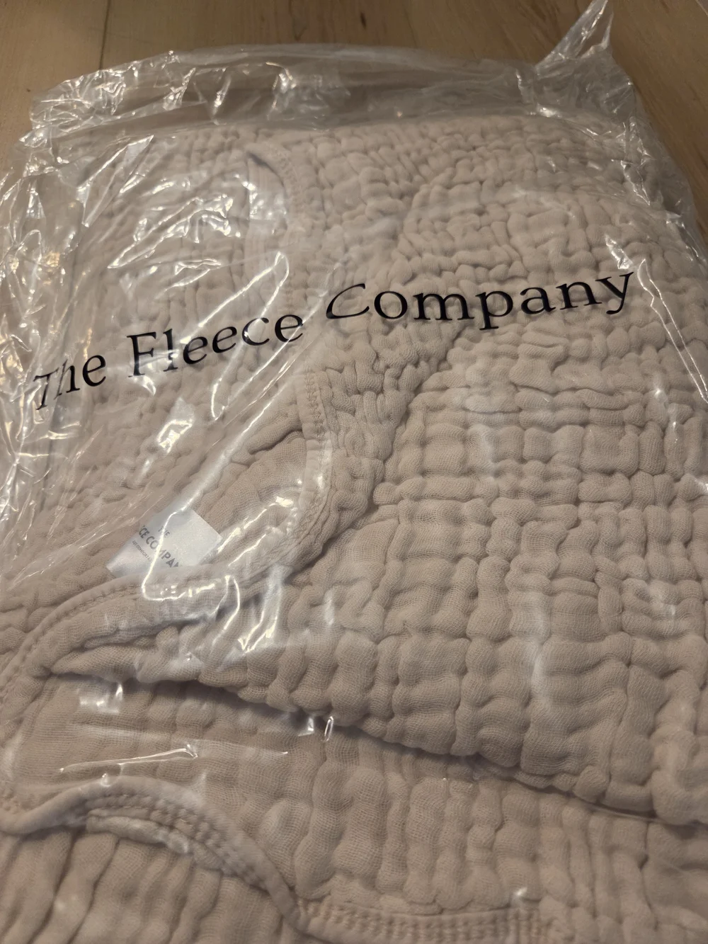 Soft Muslin Throw Blanket in Beige